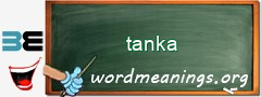 WordMeaning blackboard for tanka